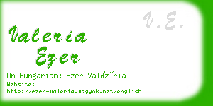 valeria ezer business card